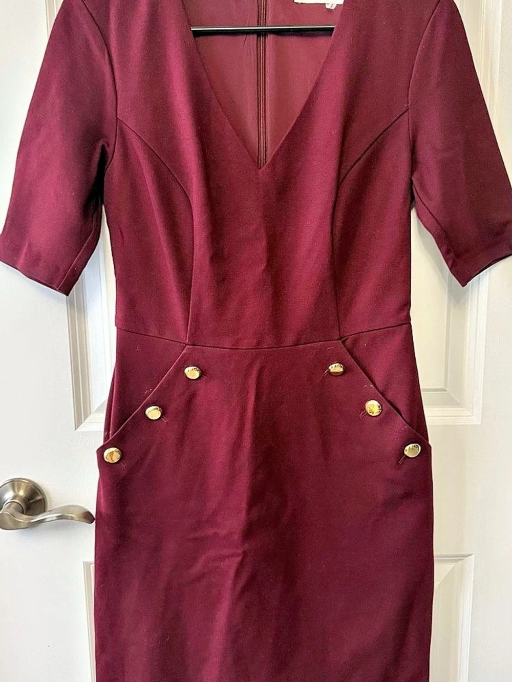 Trina Turk Mini Dress Burgundy Size 2 Like New